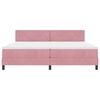 vidaXL Boxspringbed met matras Roze 200 x 200 cm Fluweel