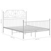vidaXL Bedframe metaal wit 140x200 cm