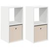 vidaXL Nachtkastje 2 st Wit 35 x 32 x 68,5 cm Bewerkt hout