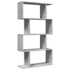 vidaXL Kamerscherm / boekenkast 4-laags 70x24x129 cm hout betongrijs