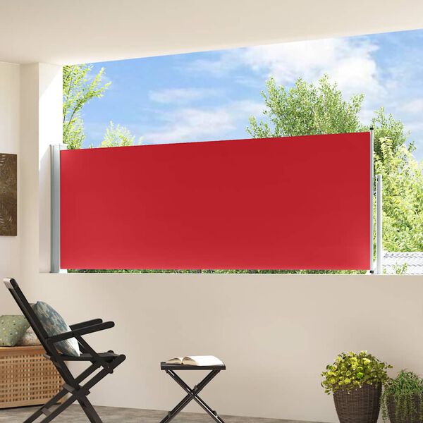 vidaXL Tuinscherm uittrekbaar 100x300 cm rood