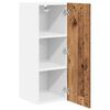 vidaXL Hangkast 2 pcs Oude Hout en Wit 30 x 31 x 80 cm Bewerkt hout
