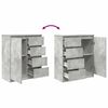 vidaXL Dressoir met lades 71x35x84 cm spaanplaat betongrijs