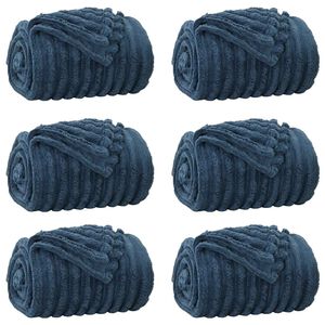 vidaXL Kleden 6 st Marineblauw 200 x 150 cm 4.75 kg Fleece