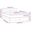 vidaXL Boxspring met matras en LED stof donkerbruin 140x200 cm