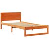 vidaXL Bedframe met hoofdeinde Wasbruin 80 x 200 cm Massief grenenhout