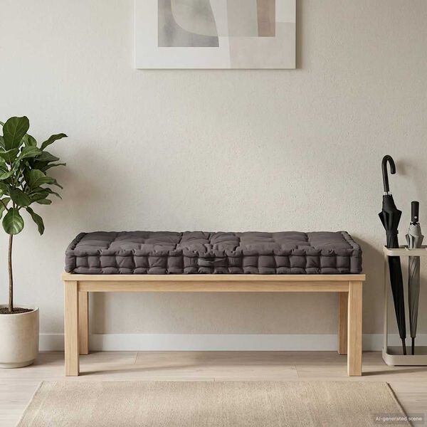 vidaXL Palletvloerkussen 120x80x10 cm katoen antraciet