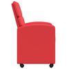 vidaXL Dining Stoelen met Wielen 2 pcs Rood 58 x 65 x 98 cm Kunstleer