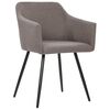 vidaXL Eetkamerstoelen 6 st stof taupe