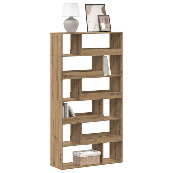 vidaXL Boekenkast 100x33x187,5 cm bewerkt hout artisanaal eikenkleurig