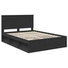 vidaXL Bedframe met hoofdeinde Zwart 160 x 200 cm Massief grenenhout