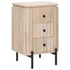 vidaXL Handgemaakt nachtkastje Wit 40 x 30 x 60 cm Massief Mango Hout