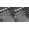 vidaXL Doucheafvoer 2 st rechthoekig 630x140 mm roestvrij staal