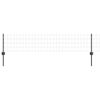 vidaXL Euro-hek met palen 10 x 0,4 m PVC-Coated Staal Grijs Mesh