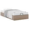 vidaXL Bedframe zonder matras 90x200 cm kunstleer cappuccinokleurig