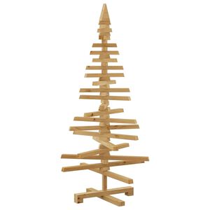 vidaXL Houten kerstboom met standaard Bruin 120 cm Massief grenenhout