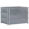 vidaXL Plantenbak 80x60 cm massief grenenhout grijs