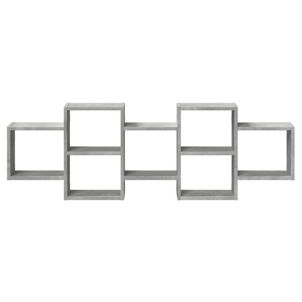 vidaXL Wandschap 129x18x42 cm bewerkt hout betongrijs