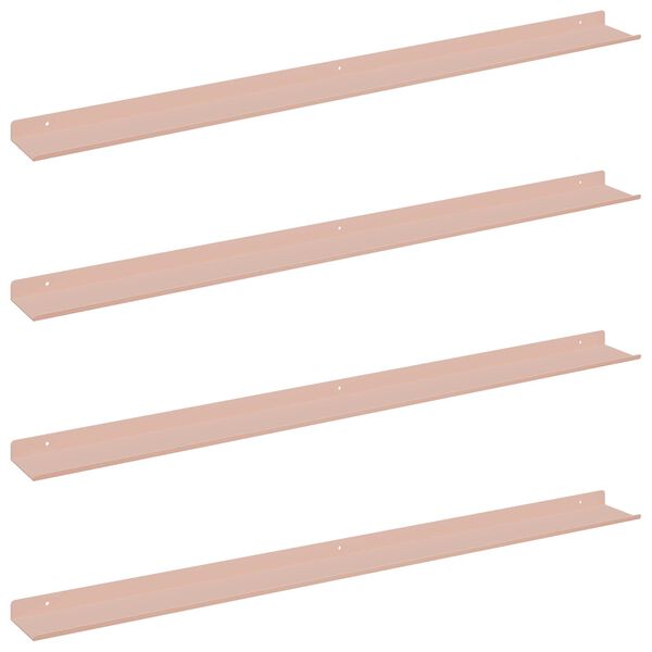 vidaXL Drijvende plank 4 pcs Roze 100 x 9 x 2,5 cm Staal
