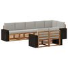 vidaXL Buiten bankenset 8 st Naturel en lichtgrijs Polyester