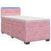 vidaXL Boxspring Bed met Matras en LED Roze 80 x 200 cm fluweel