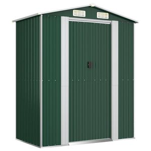 vidaXL Tuinschuur 192x108x223 cm gegalvaniseerd staal groen