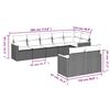 vidaXL 8-delige Loungeset met kussens poly rattan gemengd beige