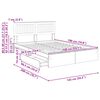 vidaXL Opslag bed met lade Sonoma Eiken 140 x 190 cm Bewerkt hout