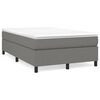 vidaXL Boxspring met matras stof donkergrijs 120x190 cm