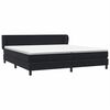 vidaXL Boxspring met matrassen fluweel zwart 200x210 cm
