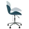 vidaXL Eetkamerstoelen draaibaar 4 st fluweel blauw