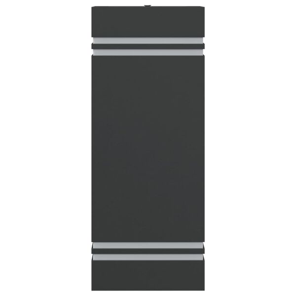 vidaXL Buitenwandlamp roestvrij staal zwart