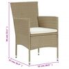 vidaXL 11-delige Tuinset poly rattan beige