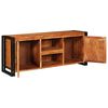 vidaXL TV-kast met plank Bruin 120 x 33 x 50 cm Massief acaciahout