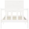 vidaXL Bedframe zonder matras massief grenenhout wit 140x200 cm
