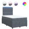 vidaXL Boxspring met matras fluweel donkergrijs 120x200 cm