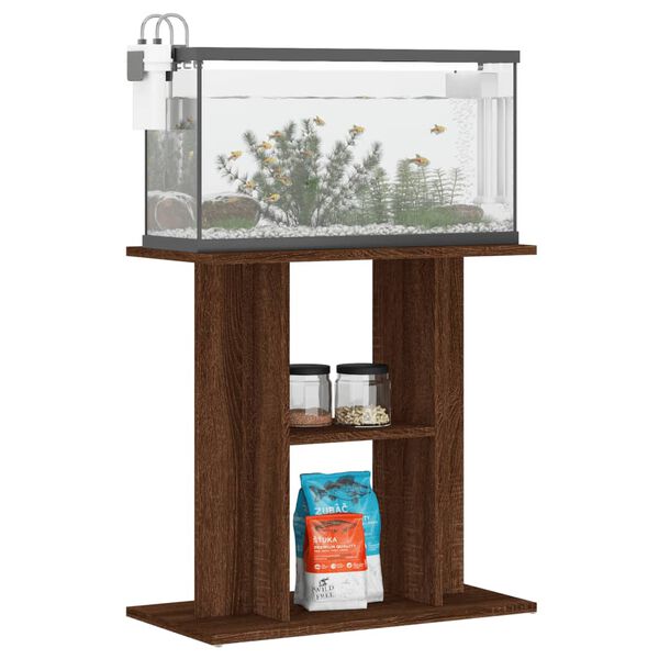 vidaXL Aquariumstandaard 60x30x60 cm bewerkt hout bruin eikenkleur