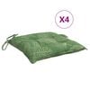 vidaXL Stoelkussens 4 st bladpatroon 50x50x7 cm stof