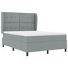 vidaXL Boxspring bed met matras Lichtgrijs 160 x 200 cm Stof