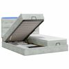 vidaXL Ottoman Bed met Matrassen en LED Lichtgrijs 180 x 200 cm