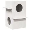 vidaXL Kattenhuis 43x43x60 cm massief grenenhout wit