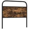 vidaXL Vervangend hoofdbord 107 cm staal en bewerkt hout gerookt eikenkleurig