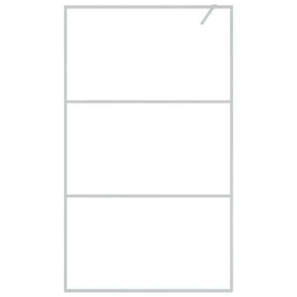 vidaXL Inloopdouchewand 115x195 cm transparant ESG-glas zilverkleurig