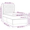 vidaXL Boxspring met matras stof zwart 100x200 cm