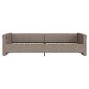 vidaXL Slaapbank met USB stof taupe 90x200 cm