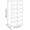 vidaXL Schoenenrek 54x34x100,5 cm bewerkt hout gerookt eikenkleurig
