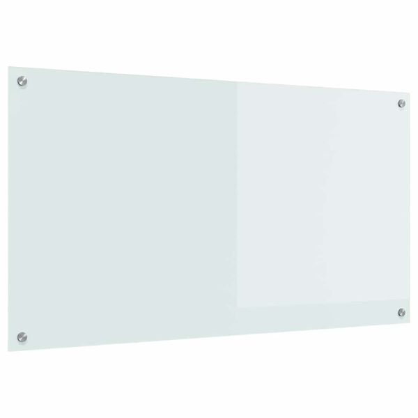 vidaXL Keuken Spatscherm Wit 110 x 60 cm gehard glas