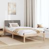 vidaXL Bedframe Bruin en taupe 90 x 200 cm Massief grenenhout