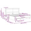 vidaXL Bedframe met lade met hoofdeinde met opslag Bewerkt hout