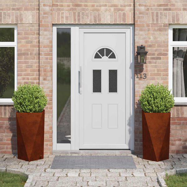 vidaXL Plantenbak 2 pcs Roestig 40 x 40 x 75 cm Cortenstaal